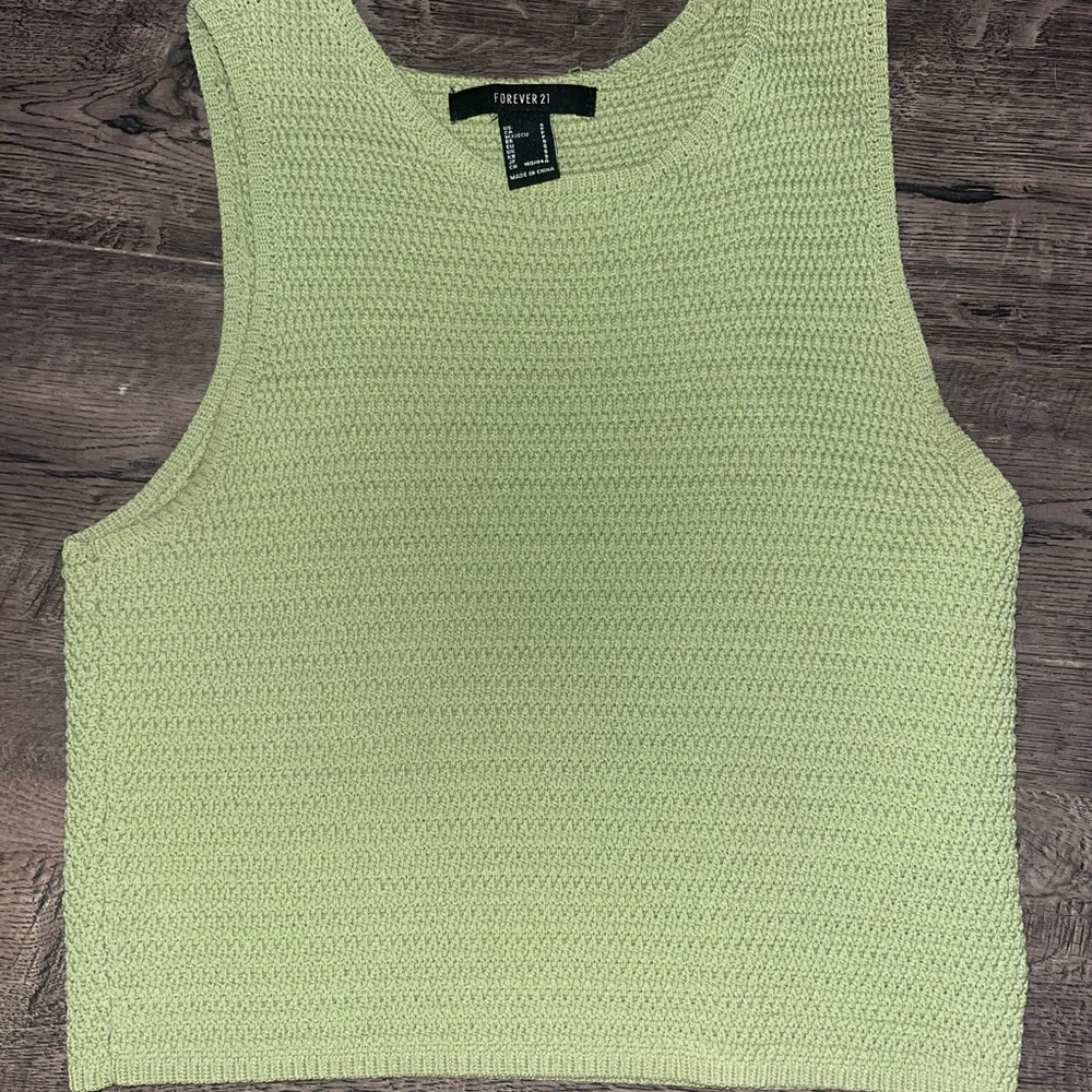 Forever 21 Green Knit Tank Top
